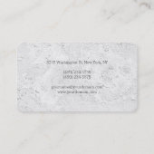 Professioneel feminine grijs roze monogram visitekaartje (Achterkant)