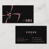 Professioneel floraal minimalistisch Visitekaartje (Voorkant / Achterkant)