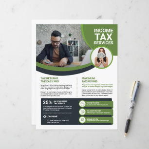 Professioneel Flyer Sjabloon voor Inkomstenbelasti