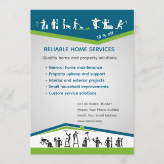 Professioneel Flyer Sjabloon voor Onderhoud aan Wo Kaart