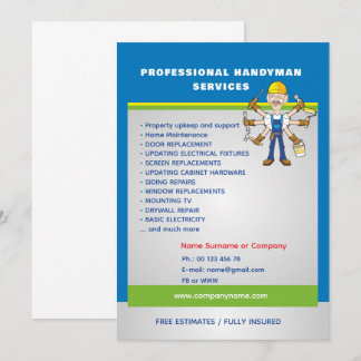 Professioneel Flyer Sjabloon voor Onderhoud aan Wo Kaart