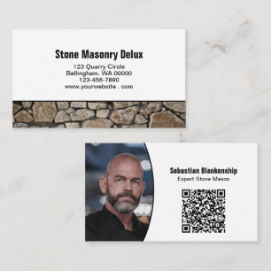 Professioneel Foto QR Code Stenen Muur Visitekaartje