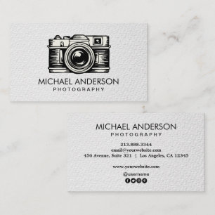 Professioneel Fotograaf camera logo Fotografie Visitekaartje