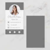 Professioneel fotokolengrijs Visitekaartje (Voorkant / Achterkant)