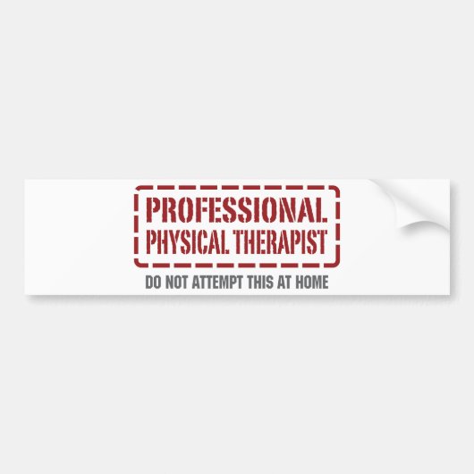 Professioneel Fysiotherapeut Bumpersticker (Voorkant)