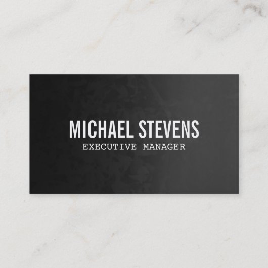 Professioneel gebold tekst grijs zwart stijlvol visitekaartje (Voorkant)