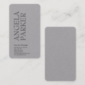 Professioneel, gedurfd, modern, grijs vlak visitekaartje (Voorkant / Achterkant)