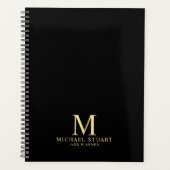 Professioneel, gepersonaliseerd monogram en naam planner (Voorkant)