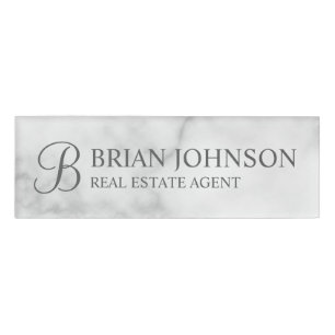 Professioneel gepersonaliseerd monogram en naampla naambadge