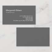 Professioneel gewoon grijs standaard Visitekaartje (Voorkant / Achterkant)