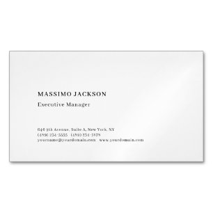 Professioneel gewoon minimalistisch modern magnetisch visitekaartje