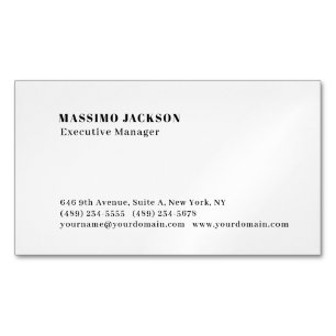 Professioneel gewoon minimalistisch modern magnetisch visitekaartje