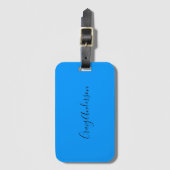 Professioneel Gewoon Modern Elegant Helder Blauw C Bagagelabel (Voorkant (verticaal))