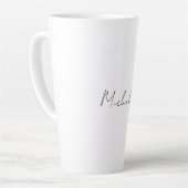 Professioneel Gewoon Modern Minimalistisch Wit Latte Mok (Linkerhoek)