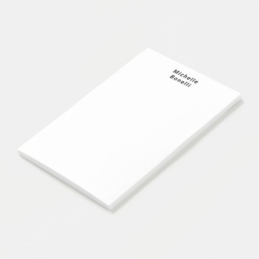 Professioneel Gewoon Modern Minimalistisch Wit Post-it® Notes (Schuin)