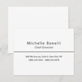 Professioneel Gewoon Modern Minimalistisch Wit RSVP Kaartje (Voorkant / Achterkant)