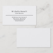 Professioneel Gewoon Modern Minimalistisch Wit Visitekaartje (Voorkant / Achterkant)