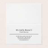 Professioneel Gewoon Modern Minimalistisch Wit Visitekaartjes (Buitenkant ongevouwen)