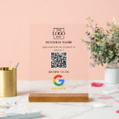 Professioneel Google Reviews QR Code Zakelijk Logo Acryl Bord (Huwelijk)