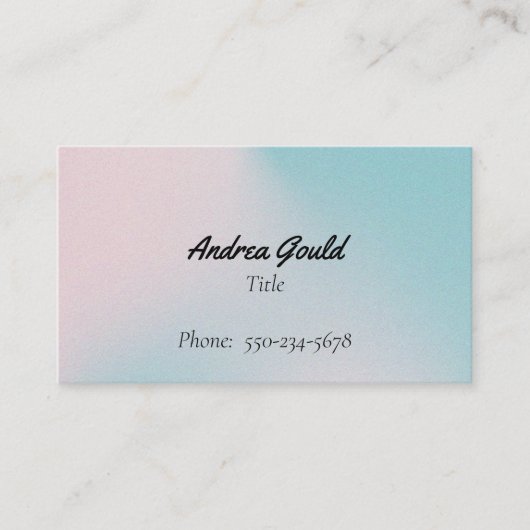 Professioneel Gradiënt Roze en Blauw Visitekaartje (Voorkant)