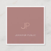 Professioneel grafisch ontwerp - Monogram in Luxe Vierkante Visitekaartje (Voorkant)