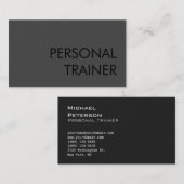 Professioneel grijs fitness Visitekaartje (Voorkant / Achterkant)