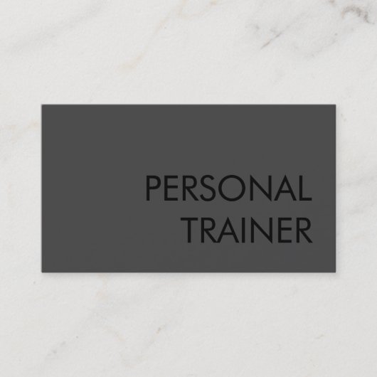 Professioneel grijs fitness Visitekaartje (Voorkant)