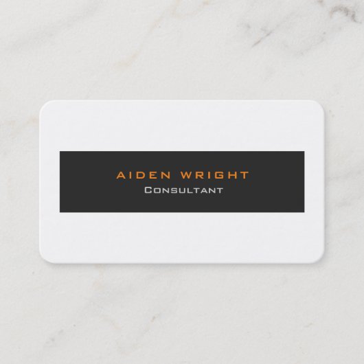 Professioneel grijs wit stijlvol, modern minimalis visitekaartje (Voorkant)