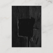 Professioneel grijs zwart hout geel monogram visitekaartje (Achterkant)