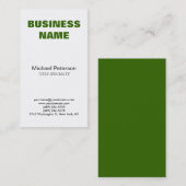 Professioneel groen contemmodern Visitekaartje (Voorkant / Achterkant)
