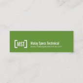 Professioneel, groen en wit visitekaartje (Voorkant)