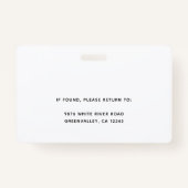 Professioneel Groene Bedrijf Logo Werknemer Foto I Badge (Achterkant)