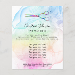 professioneel hairdresser alcohol ink design flyer