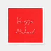 Professioneel handgeschreven naam aangepaste trouw servet (Voorkant)