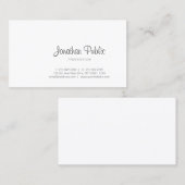 Professioneel handgeschreven script Modern legant Visitekaartje (Voorkant / Achterkant)