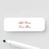 Professioneel handschrift en moderne tekst toevoeg naamplaatje (In situ)