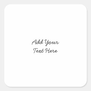 Professioneel handschrift voeg tekst toe modern vierkante sticker