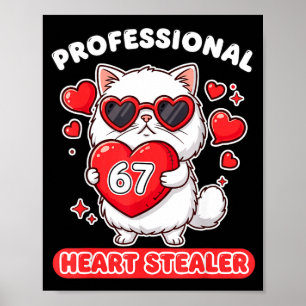Professioneel Hartendief 67 Meme 6 7 Lapjeskat Poster