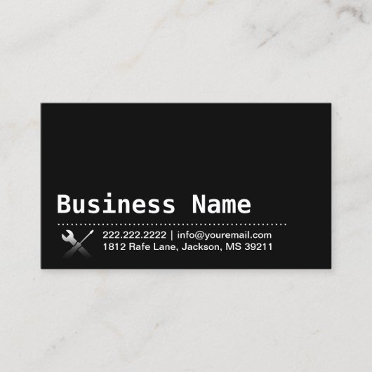 Professioneel herstellend handvat — zwart visitekaartje (Voorkant)