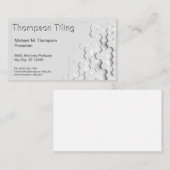 Professioneel hexagon Tile Patroon Elegant Modern Visitekaartje (Voorkant / Achterkant)