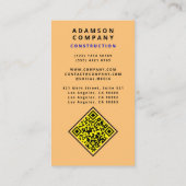 Professioneel Houtnerf Uiterlijk - Logo / QR Code Visitekaartje (Achterkant)