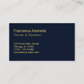 Professioneel Huis Reiniging Roos Navy Blue Visitekaartje (Achterkant)