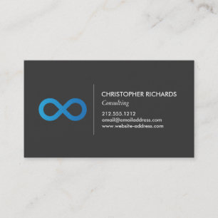 Professioneel Infinity Symbool in blauw Visitekaartje
