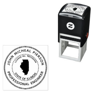 Professioneel ingenieur Illinois Zelfinktende Stempel