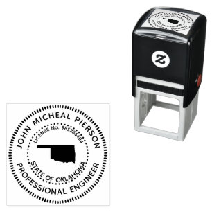 Professioneel ingenieur Oklahoma Zelfinktende Stempel