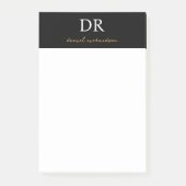 Professioneel Initiaal & Gouden Script Naam Monogr Post-it® Notes (Voorkant)