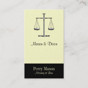 Professioneel Juridisch Weegschaal van de Rechtvaa Visitekaartje
