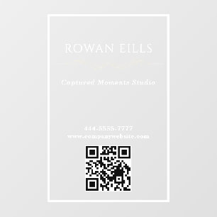 Professioneel kantoor QR-logo AI-deur bord Raamsticker