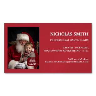 Professioneel Kerstman-foto Magnetisch Visitekaartje