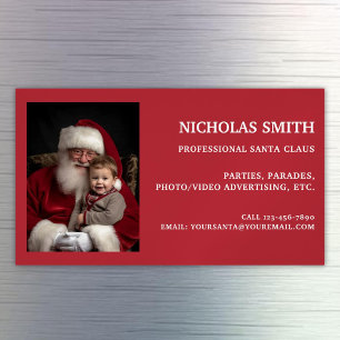 Professioneel Kerstman-foto Magnetisch Visitekaartje